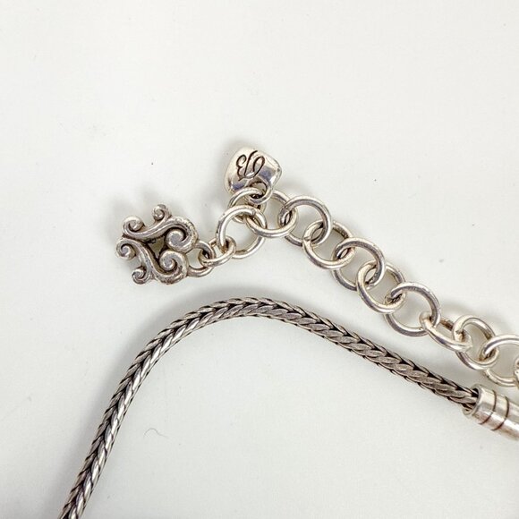 Brighton Mixed Metal 9 Station Chain Necklace Silver Gold - Picture 5 of 5